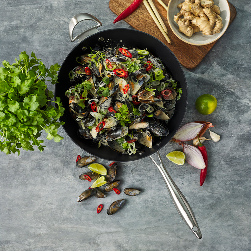 SCANPAN Wokpande CTX ø 32cm - egnet til alle varmekilder - standard non-stick belægning