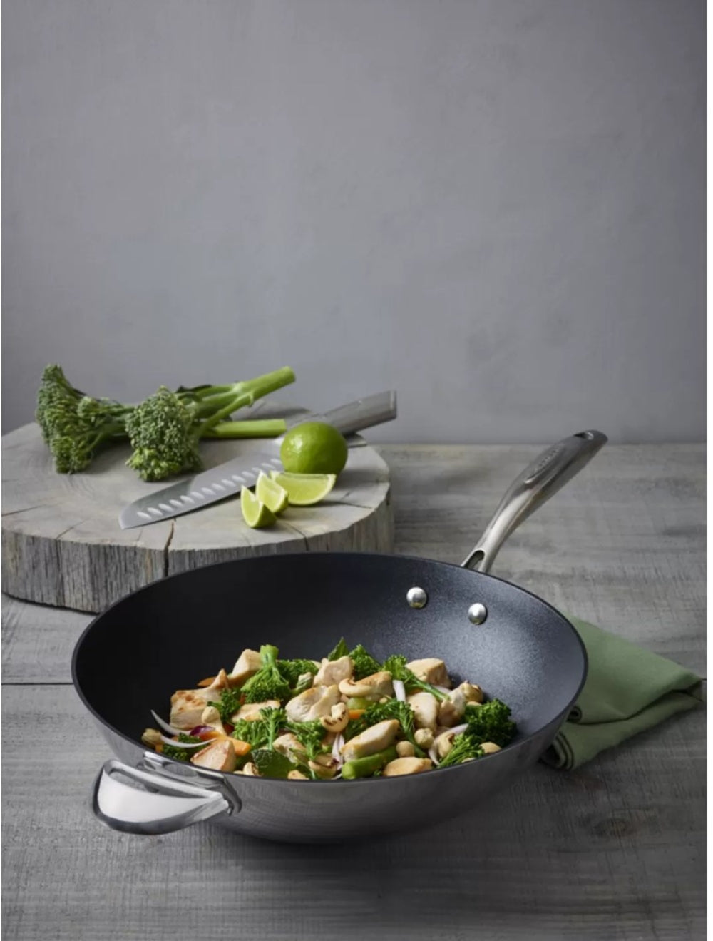 SCANPAN Wokpan HaptIQ ø 32cm - egnet til alle varmekilder - standard non-stick belægning