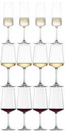 Schott Zwiesel Wijnglazenset MioVino 12-delige - Røde wijnglas, Hvide wijnglas og Champagneglas
