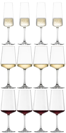 Schott Zwiesel Wijnglazenset MioVino 12-delige - Røde wijnglas, Hvide wijnglas og Champagneglas
