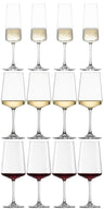 Schott Zwiesel Wijnglazenset MioVino 12-delige - Røde wijnglas, Hvide wijnglas og Champagneglas