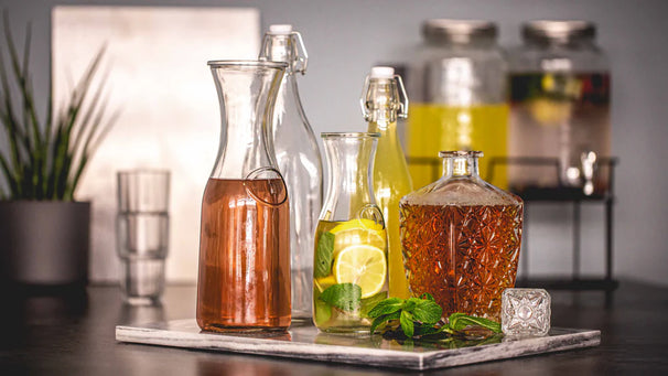 Bormioli Rocco Glazen Glit Transparent 295 ml - 6 Stykker + Cookinglife Karaff 1 liter