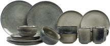 Salt & Pepper Serviesset Meridian - Grøn/Blå 16-delig / 4 personer - 4 middagstallerkener, 4 morgenmadstallerkener, 4 skåle og 4 kopper