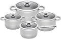Sola Pannenset Furore 4-Delig RVS Kookpan ø 16, 18, 20 cm & Steelpan ø 16 cm - egnet til alle varmekilder