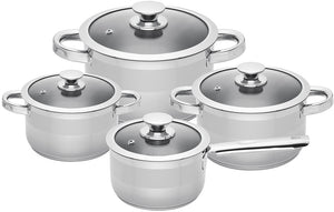 Sola Pannenset Furore 4-Delig RVS Kookpan ø 16, 18, 20 cm & Steelpan ø 16 cm - egnet til alle varmekilder