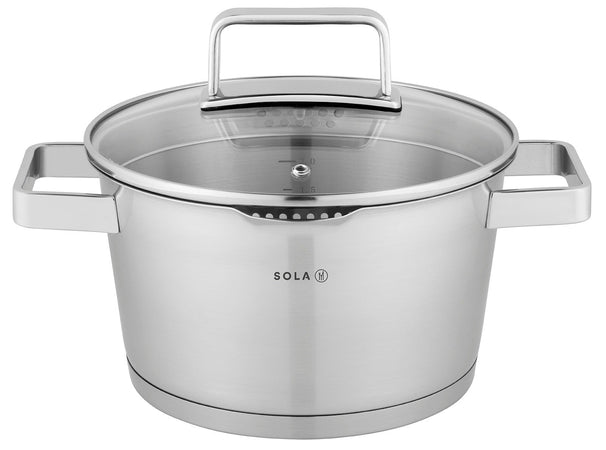 Sola Suppegryde Diamond rustfrit stål Egnet til downdraft og induktion ø 24 cm / 5.5 liter - egnet til alle varmekilder