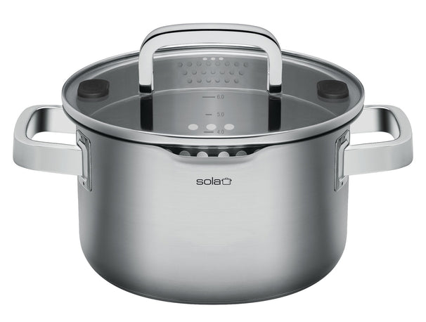 Sola Suppegryde Juvia rustfrit stål Egnet til downdraft og induktion ø 24 cm / 5.5 liter - egnet til alle varmekilder