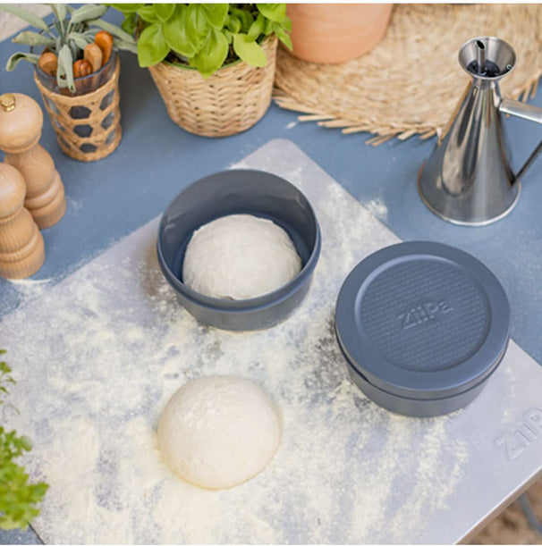 ZiiPa Pizzadeeg boks - ø 16 cm / 250 gram - Skifer - 6 stykker