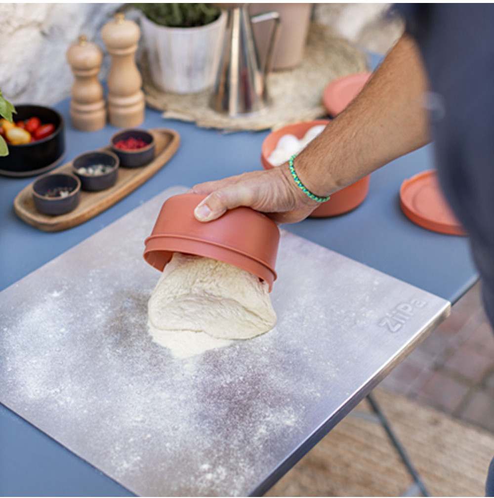 ZiiPa Pizzadeeg boks - ø 16 cm / 250 gram - Terracotta - 6 stykker