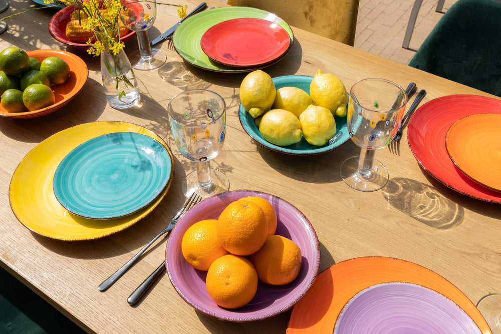 Studio Tavola Morgenmadstallerkener / Desserttallerkener Sunny Summer ø 19 cm - 6 stk.