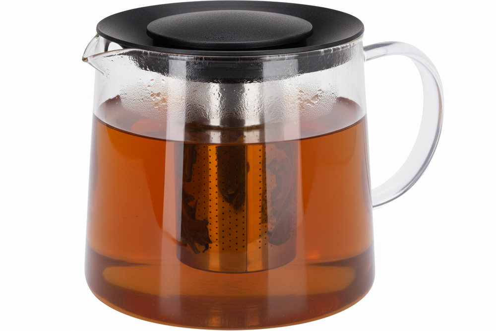 Cookinglife Theepot med RVS Theefilter - Borosilicaat Glas - 1.5 Liter