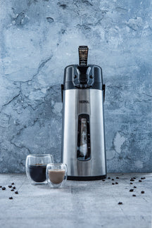 Thermos Thermoskan med Pomp & Vindue - Pompkan - Isolerkan - 2.2 Liter