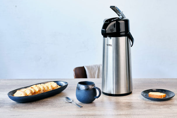 Thermos Thermoskan med Pomp - Pompkan - Isoleerkan - 2.2 Liter