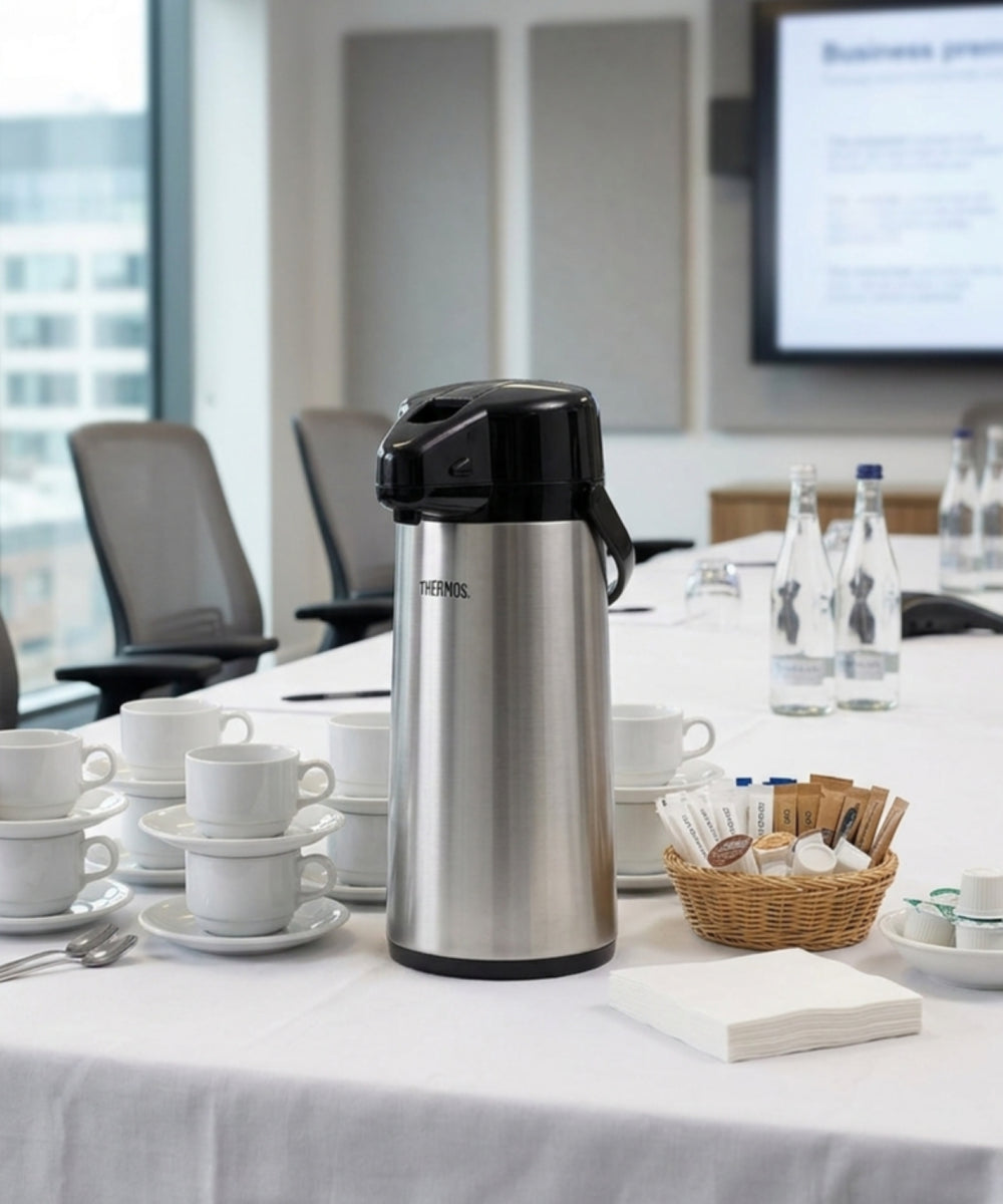 Thermos Thermoskan med Pomp - Pompkan - Isoleerkan - 2.2 Liter