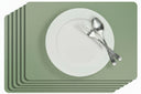 Cosy & Trendy Placemats Leather Look Basil 43 x 30 cm - 6 Stuks