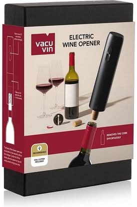 Vacu Vin Elektrisk Vinkorkåbner + Folieskærer - Sort