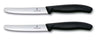 Victorinox Tomatenknive Takket Swiss Classic Sort - 11 cm - 2 stk.