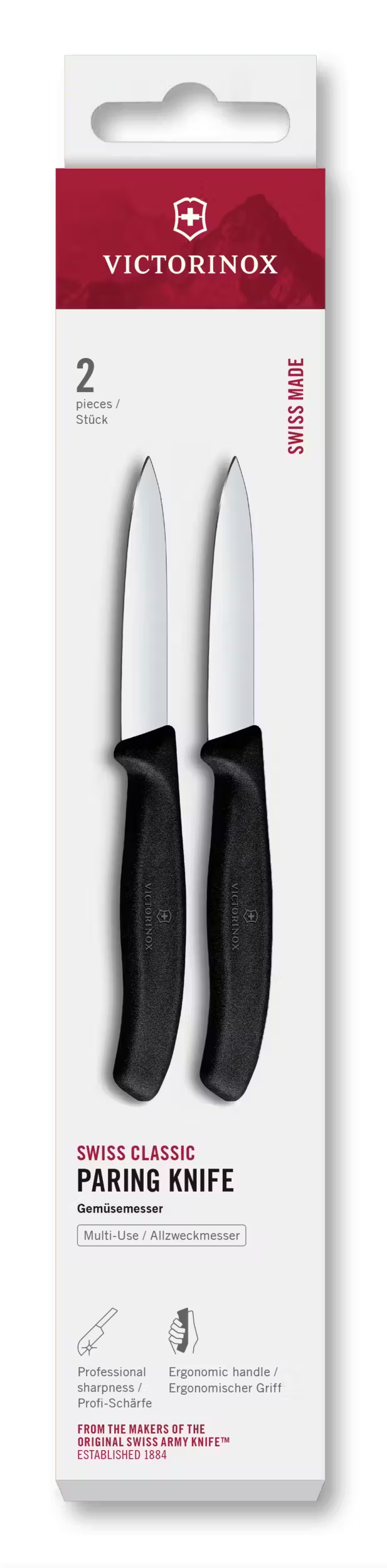 Victorinox Skæremesser Swiss Classic Sort - 8 cm - 2 stk.