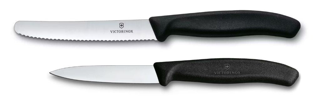 Victorinox Skæremessæt Swiss Classic Sort 2-delt - Tomatkniv & Skæremaskine