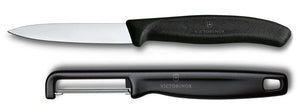 Victorinox Skæremessensæt Swiss Classic Sort 2-delt - Skæremester & Lige Skræller