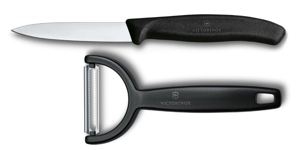 Victorinox Skæremessensæt Swiss Classic Sort 2-delt - Skæremester & Y-Skræller