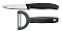 Victorinox Skæremessensæt Swiss Classic Sort 2-delt - Skæremester & Y-Skræller