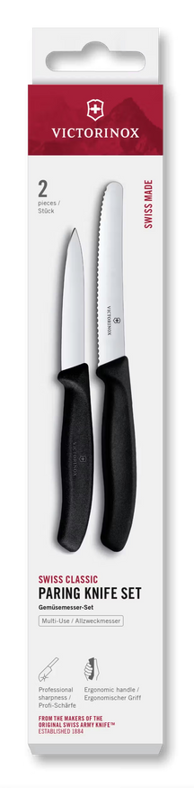 Victorinox Skæremessæt Swiss Classic Sort 2-delt - Tomatkniv & Skæremaskine