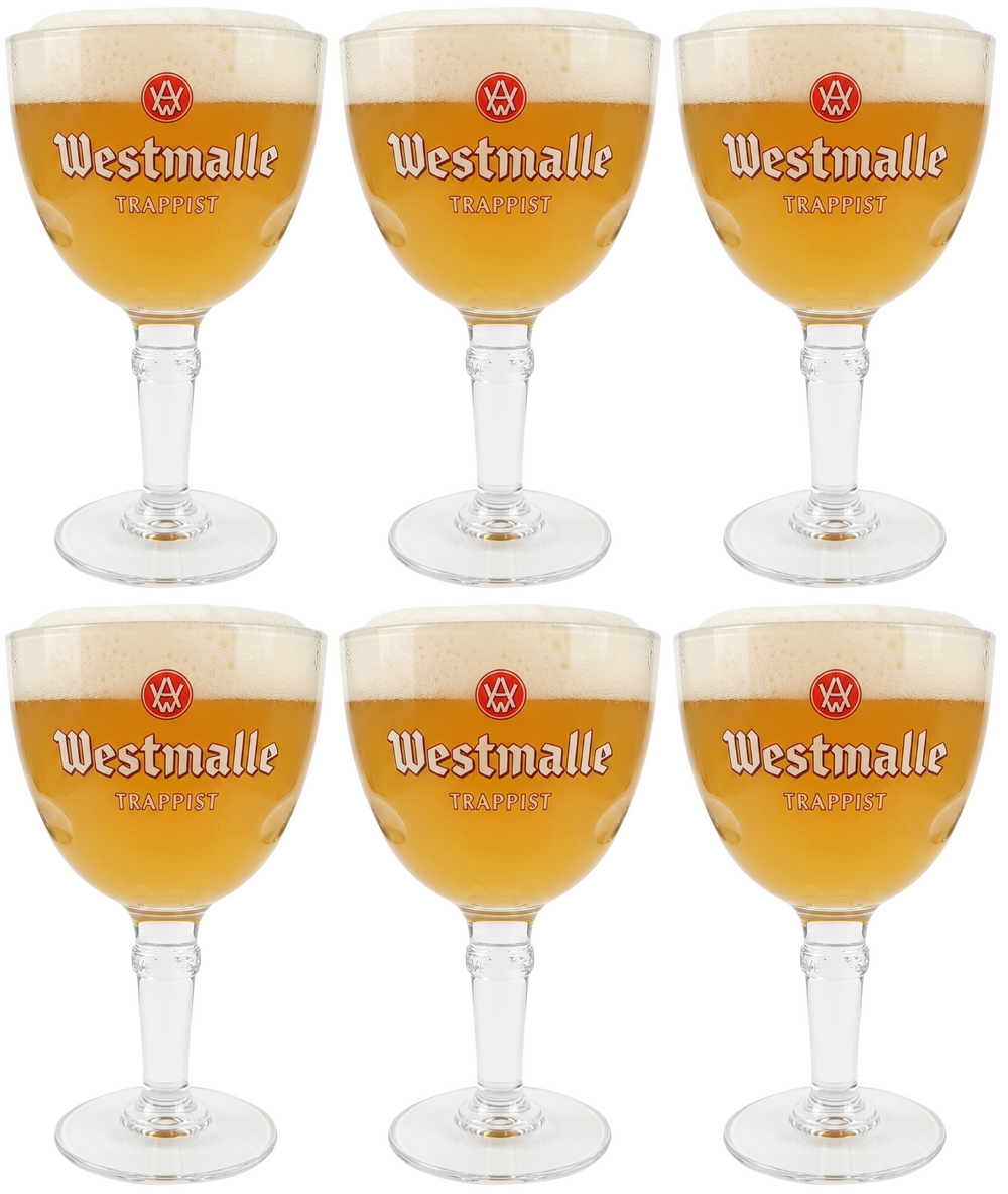 Westmalle Bierglazen Trappist - 330 ml - 6 stuks