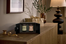 WoodWick Gaveæske Duftlys Medium Fireside & Cashmere - 2 Styk - Duftlys i Glas - Trævæge