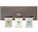 WoodWick Gaveæske Duftlys Mini Woodland Trio - 3 Styk - Duftlys i Glas - Trævæge