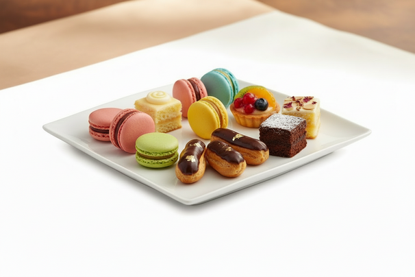 BonBistro Petitfour Tallerkener Yong Squito 10 x 10 cm - Hvid - 6 stk.