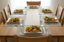 BonBistro Serviesset Yong Squito - Hvid 18-delig / 6 personer - 6 middagstallerkener, 6 dybe tallerkener og 6 flade tallerkener