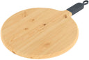 ZiiPa Serveerplank / Pizzaplank Sora Beukenhout Leisteen - ø 31 cm